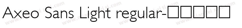 Axeo Sans Light regular字体转换